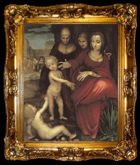 framed  YANEZ DE LA ALMEDINA, Fernando St.Anne,the Virgin;St Elizabeth,St,john,and the Christ Child, ta009-2